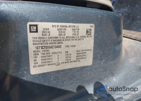 2010 GMC Sierra 1500 Work Truck from USA, damaged, VIN 1GTSCTEX6AZ134547